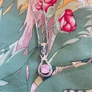 925 Sterling Silver Crown Pendant with Necklace